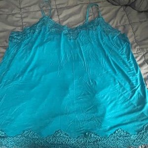 NWT Lane Bryant “The Lace Cami” in Bright Blue-Size 26/28